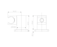 CROSS držák sprchy celomosazný chrom (2)