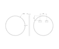 SAPHO AROWANA kulaté zrcadlo v rámu ø 60cm, černá mat (7)