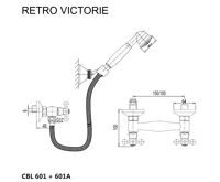 RETRO VICTORIE-baterie nástěnná,s příslušenstvím, 150mm PCBL601 (1)
