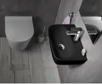 SAPHO NERISSA keramické umývátko 42x29cm, černá mat (3)