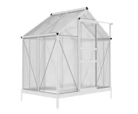 Zahradní skleník DEMETER A101-A 2,51m2 alu 201x190x132 cm PC 4 mm + základna IWH-10270001 (3)