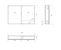 SAPHO LINEX galerka s LED osvětlením, 100x70x15cm, borovice rustik (4)