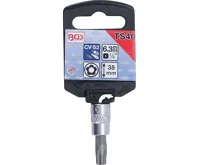 BGS Hlavice zástrčná 1/4" TS-Profil TS 40 s vrtáním (1)