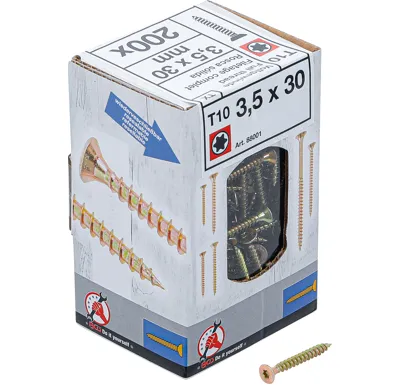 BGS Víceúčelové šrouby, T-profil (pro Torx) T10, 3, 5 x 30 mm, 200 ks - BGS 88001