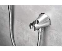 SAPHO Držák sprchy kulatý, pevný, s vyústěním, chrom (2)