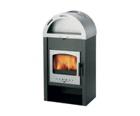 Haas+Sohn VAASA plus III Krbová kamna - antracit, dvířka a víko stříbro +  koš ZDARMA