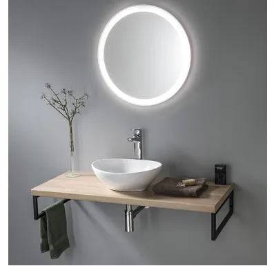 AQUALINE VEGA deska pod umyvadlo 62,5x45cm, dub platin