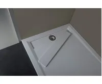 POLYSAN ARENA sprchová vanička z litého mramoru se záklopem, čtverec 90x90cm, bílá (5)