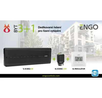 ENGO CONTROLS Komplet pro váš byt 3+1 WiFi, podlahové vytápění