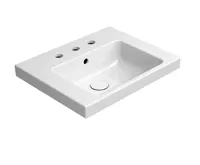GSI NORM keramické umyvadlo 50x40cm, 3 otvory, bílá ExtraGlaze GSI NORM keramické umyvadlo 50x40cm, 3 otvory, bílá ExtraGlaze