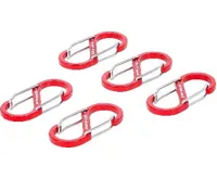 BGS Sortiment karabinek se zdvojeným otvorem | hliník | 5dílný