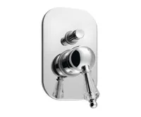 SAPHO KIRKÉ CRYSTAL podomítková sprchová baterie, 2 výstupy, páčka krystal, chrom