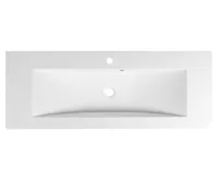 SAPHO YUKON umyvadlo, litý mramor, 120x45cm, bílá (3)