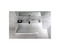 SAPHO AMUR umyvadlo, litý mramor, 90x46cm, kryt výpusti, bílá (1)