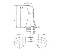 SAPHO ANTEA připojení pro instalaci vanové baterie na okraj vany (pár), bronz (5)