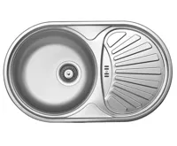 NOVASERVIS Dřez 44x74 s odkapem a přepadem nerez - DR44/74