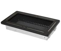 HS Flamingo Krbová mřížka 10x20 cm, TREND černý mat HS Flamingo Krbová mřížka 10x20 cm, TREND černý mat