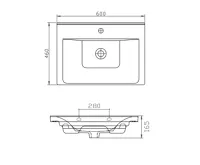 AQUALINE SAVA 60 keramické umyvadlo nábytkové 60x46cm, bílá (9)