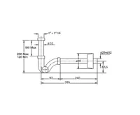 BONOMINI ROYAL FAMILY bidetový sifon 5/4", odpad 32mm, chrom (2)