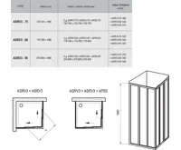 Ravak sprchový kout čtvercový ASRV3-90 bílá+grape (6)