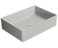 GSI KUBE X keramické umyvadlo na desku, 50x37cm, cenere mat GSI KUBE X keramické umyvadlo na desku, 50x37cm, cenere mat