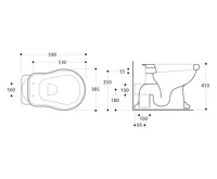 KERASAN RETRO WC mísa s nádržkou, zadní odpad, bílá-chrom (3)