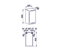 Koupelnová skříňka závěsná, horní, levá,  bílá/bílá (1)