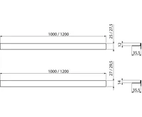 ALCAPLAST Nerezová lišta pro spádovanou podlahu, oboustranná APZ905M/1200 (1)