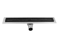 GELCO MANUS ONDA nerezový podlahový žlab s roštem, L-750, DN50, černá mat