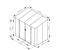Zahradní domek LETO B 3,31 m2 antracit IWH-10230034 (2)