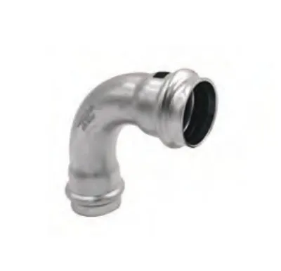 Nerezové lisovací koleno 90° 1090 - 42 mm - pro topení i pitnou vodu F/F