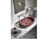 ISVEA INFINITY OVAL keramické umyvadlo na desku, 55x36cm, maroon red (5)