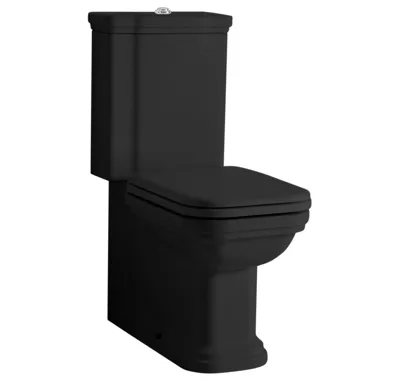 KERASAN WALDORF WC kombi, spodní/zadní odpad, černá-chrom