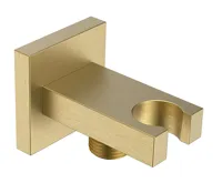 SAPHO Držák sprchy hranatý, pevný, s vyústěním, zlato mat SAPHO Držák sprchy hranatý, pevný, s vyústěním, zlato mat