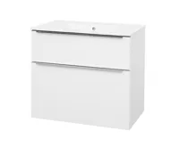 Mailo, koupelnová skříňka s keramickým umyvadlem, bílá, 2 zásuvky, 810x700x480 mm Mailo, koupelnová skříňka s keramickým umyvadlem, bílá, 2 zásuvky, 810x700x480 mm