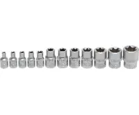 BGS Hlavice nástrčné pro E-profil 1/4"+3/8", 12 dílů (1)