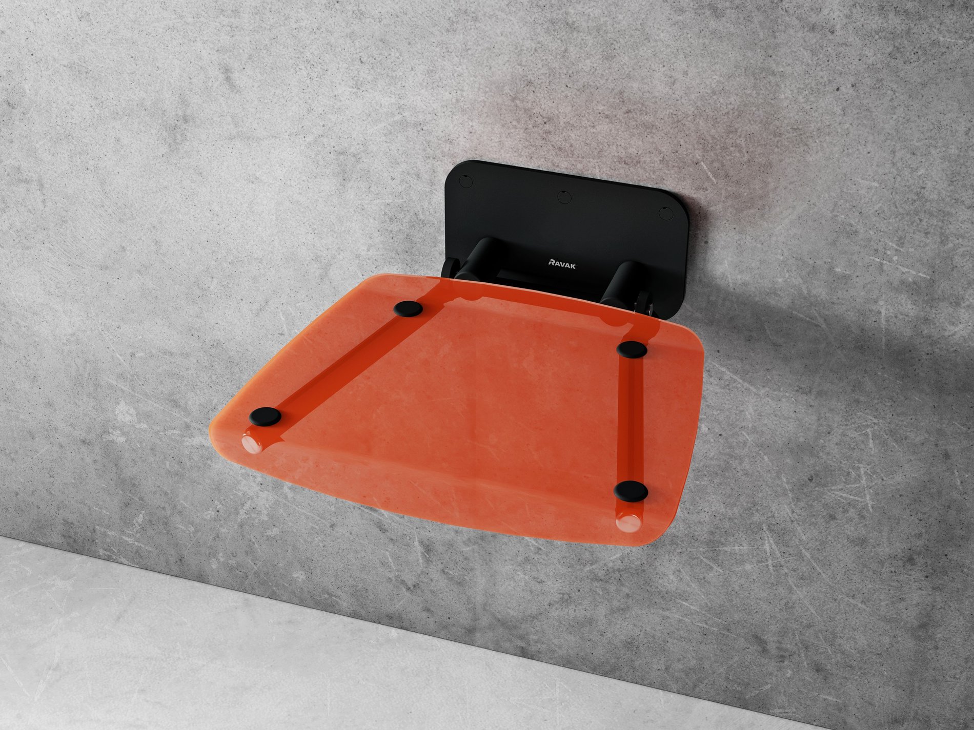Ravak sprchové sedátko ovo-b ii-orange/black