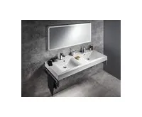 SAPHO FLAVIA dvojumyvadlo, litý mramor, 150x50cm, bílá (1)