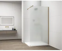 POLYSAN ESCA GOLD MATT jednodílná sprchová zástěna k instalaci ke stěně, matné sklo, 1300 mm
