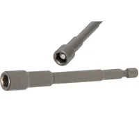 BGS Hlavice nástrčná, velmi dlouhá, pro vrtačky, pohon vnější šestihran 6,3 mm,(1/4&quot;)Drive,7mm