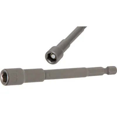 BGS Hlavice nástrčná, velmi dlouhá, pro vrtačky, pohon vnější šestihran 6,3 mm,(1/4")Drive,7mm