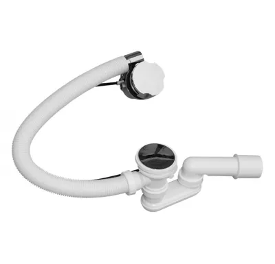 RAV Slezák Napouštění vany přepadem s automatickým otvíráním - velká zátka,Chrom, 57 cm