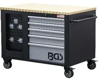 BGS Dílenský vozík, 2× 5 zásuvek, 1 skříňka, prázdný (3)