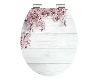 Schütte WC sedátko FLOWERS AND WOOD | MDF HG, Soft Close (1)