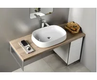 SAPHO JUMPER keramické umyvadlo na desku, 60x40cm, bílá (4)