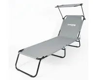 Garden King Zahradní lehátko se stříškou šedá Garden King Zahradní lehátko se stříškou šedá