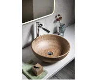 SAPHO PRIORI keramické umyvadlo na desku, Ø 41 cm, hnědá se vzorem (3)