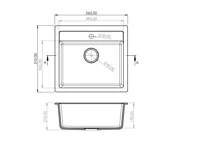GRANISIL ELDOS 560 Granitový dřez, černý (3)