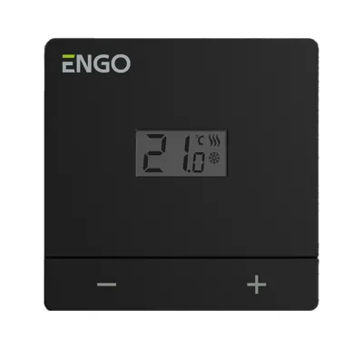 ENGO Controls Termostatický regulátor teploty EASY-230B, denní, černá