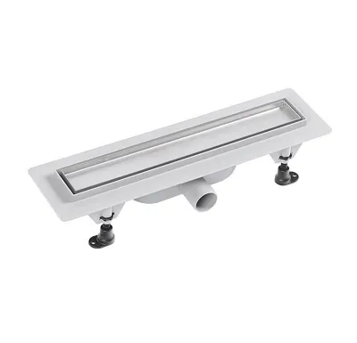 POLYSAN TILE podlahový žlab s nerezovým roštem pro dlažbu, L-455mm, DN40